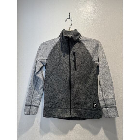 REIMA Jacket Kids Size 140 10Y Gray Fleece Zip Two Tone Long Sleeve - Picture 1 of 6